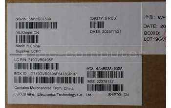 Lenovo 5M11S37599 C-Cover with keyboard, Greek, Black, Backlight, WWAN, US