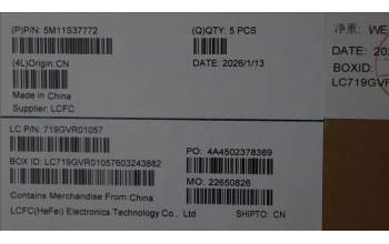 Lenovo 5M11S37772 C-Cover with keyboard, UK English, Black, Backlight, WWAN, UK