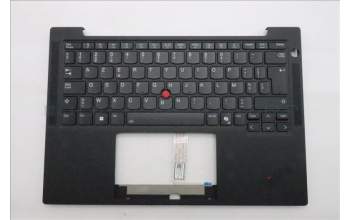Lenovo 5M11S37983 C-Cover with keyboard, Belgian, Black, Backlight, UK