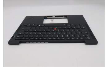 Lenovo 5M11S37997 C-Cover with keyboard, Danish, Black, Backlight, UK