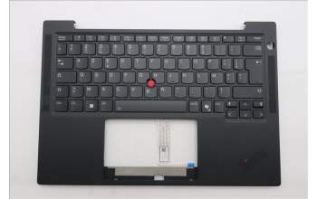 Lenovo 5M11S38010 C-Cover with keyboard, French, Black, Backlight, US