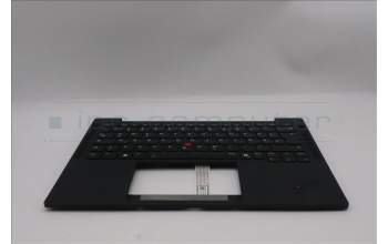 Lenovo 5M11S38016 C-Cover with keyboard, German, Black, Backlight, UK