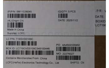 Lenovo 5M11S38045 C-Cover with keyboard, Norwegian, Black, Backlight, UK