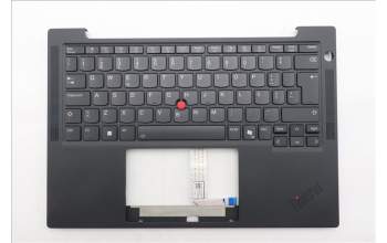 Lenovo 5M11S38052 C-Cover with keyboard, Portuguese, Black, Backlight, UK