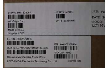 Lenovo 5M11S38067 C-Cover with keyboard, Switzerland, Black, Backlight, UK