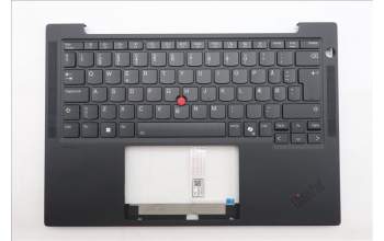 Lenovo 5M11S38108 C-Cover with keyboard, Danish, Black, Backlight, WWAN, UK
