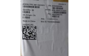 Lenovo 5M11S53551 FRU MEASM D COVER CS BK L13 ITL