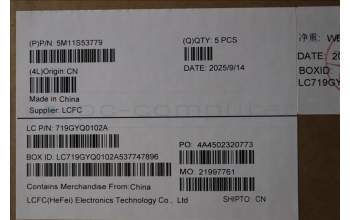 Lenovo 5M11S53779 C-Cover with keyboard, Hebrew, Black, Backlight, US