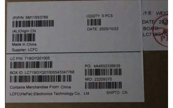 Lenovo 5M11S53789 C-Cover with keyboard, Norwegian, Black, Backlight, UK