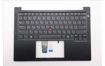 Lenovo 5M11S53797 C-Cover with keyboard, Russian, Black, Backlight, US
