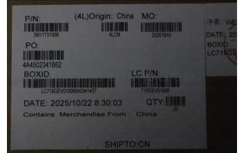 Lenovo 5M11T51956 ASM-IO-FACE-R, Silver