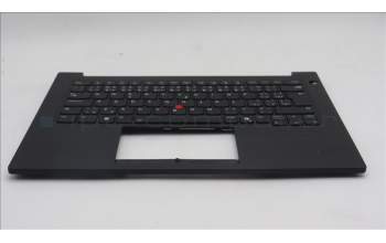 Lenovo 5M11T54231 C-Cover with keyboard, Czech Slovakian, Black, Backlight, UK