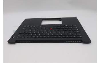 Lenovo 5M11T54259 C-Cover with keyboard, German, Black, Backlight, UK