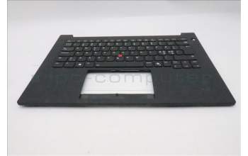 Lenovo 5M11T54299 C-Cover with keyboard, Nordic, Black, Backlight, UK