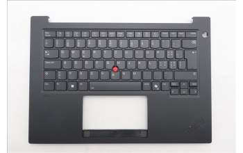 Lenovo 5M11T54323 C-Cover with keyboard, Switzerland, Black, Backlight, UK