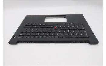 Lenovo 5M11T54363 C-Cover with keyboard, Belgian, Black, Backlight, Smart Card Reader, UK