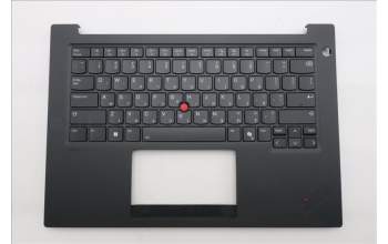 Lenovo 5M11T55147 C-Cover with keyboard, Hebrew, Black, Backlight, Smart Card Reader, US