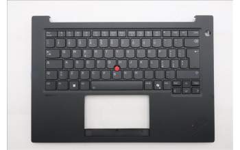 Lenovo 5M11T55159 C-Cover with keyboard, Italian, Black, Backlight, Smart Card Reader, UK
