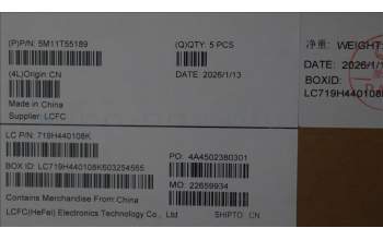 Lenovo 5M11T55189 C-Cover with keyboard, Russian, Black, Backlight, Smart Card Reader, US