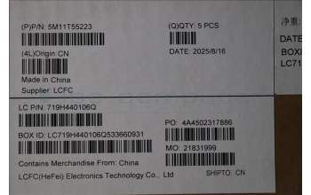 Lenovo 5M11T55223 C-Cover with keyboard, UK English, Black, Backlight, Smart Card Reader, UK