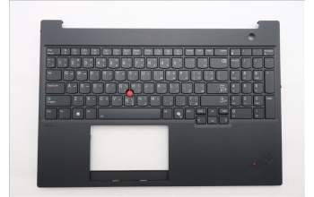 Lenovo 5M11T55239 C-Cover with keyboard, Arabic, Black, Backlight, Number Pad, US