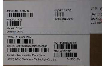 Lenovo 5M11T55239 C-Cover with keyboard, Arabic, Black, Backlight, Number Pad, US