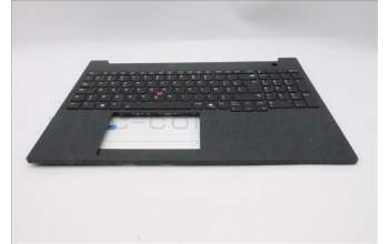 Lenovo 5M11T55242 C-Cover with keyboard, Belgian, Black, Backlight, Number Pad, UK