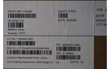 Lenovo 5M11T55269 C-Cover with keyboard, French, Black, Backlight, Number Pad, US