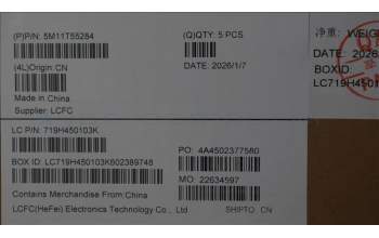 Lenovo 5M11T55284 C-Cover with keyboard, Hungarian, Black, Backlight, Number Pad, UK