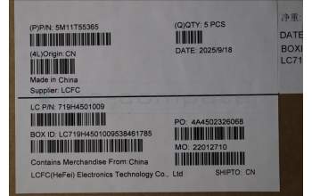 Lenovo 5M11T55365 C-Cover with keyboard, Czech Slovakian, Black, Backlight, WWAN, Number Pad, UK