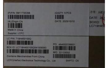 Lenovo 5M11T55398 C-Cover with keyboard, Icelandic, Black, Backlight, WWAN, Number Pad, UK