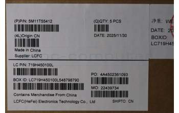 Lenovo 5M11T55412 C-Cover with keyboard, Norwegian, Black, Backlight, WWAN, Number Pad, UK