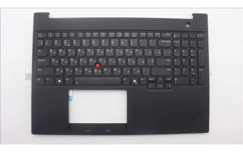 Lenovo 5M11T58555 C-Cover with keyboard, Ukraine, Black, WWAN, Number Pad, US