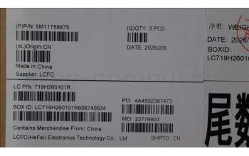 Lenovo 5M11T58875 MECH_ASM BKLT KB NP BK SWE/FIN CHY