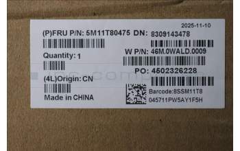 Lenovo 5M11T80475 Lenovo LCD Module, 16\", UHD+, Non_Touch, Anti-Glare, IPS, 800nit, 100%DCI-P3, Color Calibration, W/5MP RGB+IR Camera