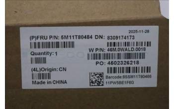 Lenovo 5M11T80484 Lenovo LCD Module, 16\", UHD+, Non_Touch, Anti-Glare, IPS, 800nit, 100%DCI-P3, Color Calibration, W/5MP RGB+IR Camera