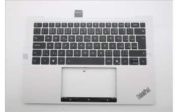 Lenovo 5M11U03796 C-Cover with keyboard, Czech Slovakian, Black/White, FingerPrint, WLAN, UK
