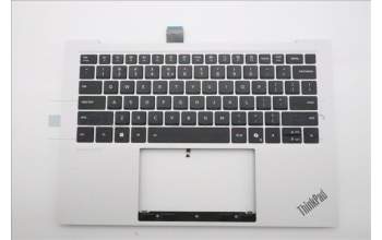 Lenovo 5M11U03799 C-Cover with keyboard, US English Euro, Black/White, FingerPrint, WLAN, US