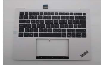 Lenovo 5M11U03814 C-Cover with keyboard, Portuguese, Black/White, FingerPrint, WLAN, UK