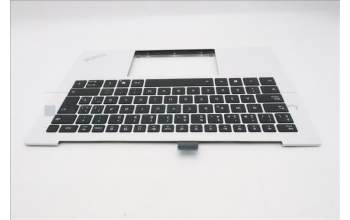 Lenovo 5M11U03817 C-Cover with keyboard, Spanish, Black/White, FingerPrint, WLAN, UK