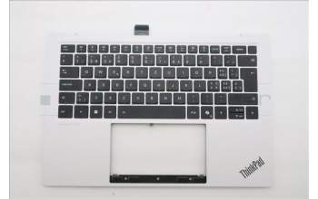 Lenovo 5M11U03819 C-Cover with keyboard, Switzerland, Black/White, FingerPrint, WLAN