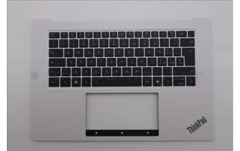 Lenovo 5M11U08063 C-Cover with keyboard, Italian, White, FingerPrint, UK