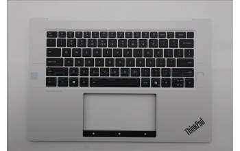 Lenovo 5M11U08088 C-Cover with keyboard, US English Euro, White, FingerPrint, US