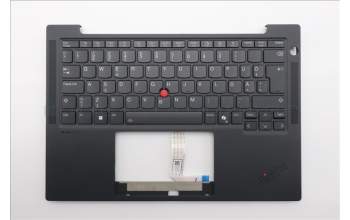 Lenovo 5M11U12123 C-Cover with keyboard, Estonian, Black, Backlight, NFC, UK