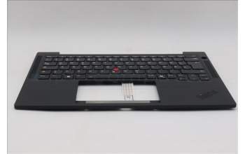 Lenovo 5M11U12147 C-Cover with keyboard, German, Black, Backlight, NFC, UK
