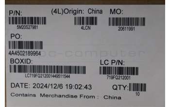 Lenovo 5M20S27981 MECHANICAL L21N9 LIFT SPRING