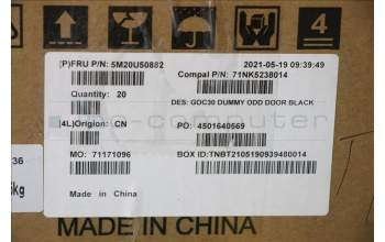 Lenovo 5M20U50882 MECHANICAL Bezel dummy ODD,BLK,A36 24