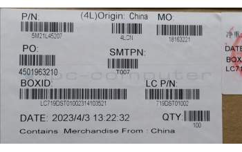 Lenovo 5M21L45207 FRU Graphite sheet