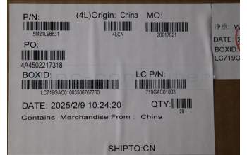 Lenovo 5M21L98631 MTS40_SSD_WOPAD_HOLDER_ASSY