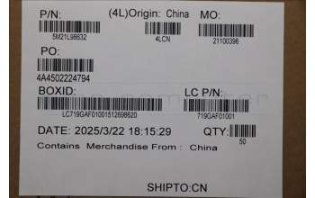 Lenovo 5M21L98632 MTS40_NANO_SIM_TRAY_BK